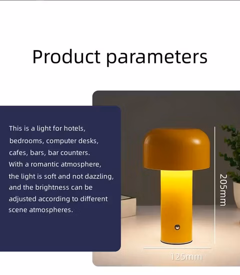 Lámpara de mesa regulable LED con carga USB y luz nocturna con sensor táctil inalámbrico